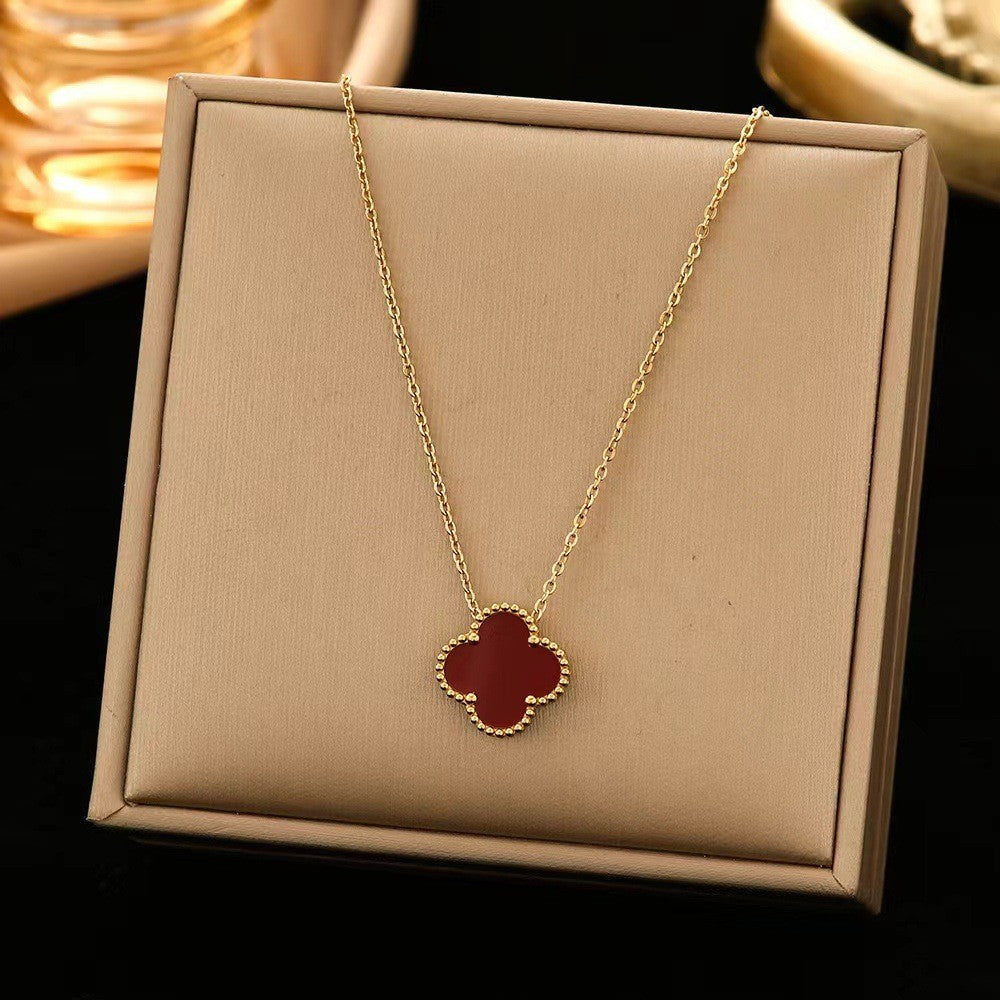 Titanium Steel Colorfast Ornament Female Micro Necklaces