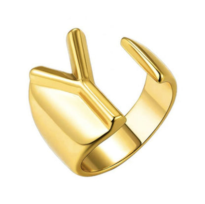 English Letters Female Opening Adjustable Fashion Rings