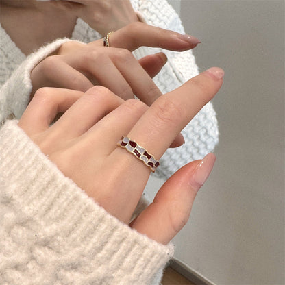 Glazed Butterfly Female Western Style Design High Sense Unique Rings