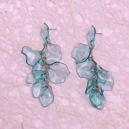 Women's Tassel Petal High Profile Fashion Personality Earrings