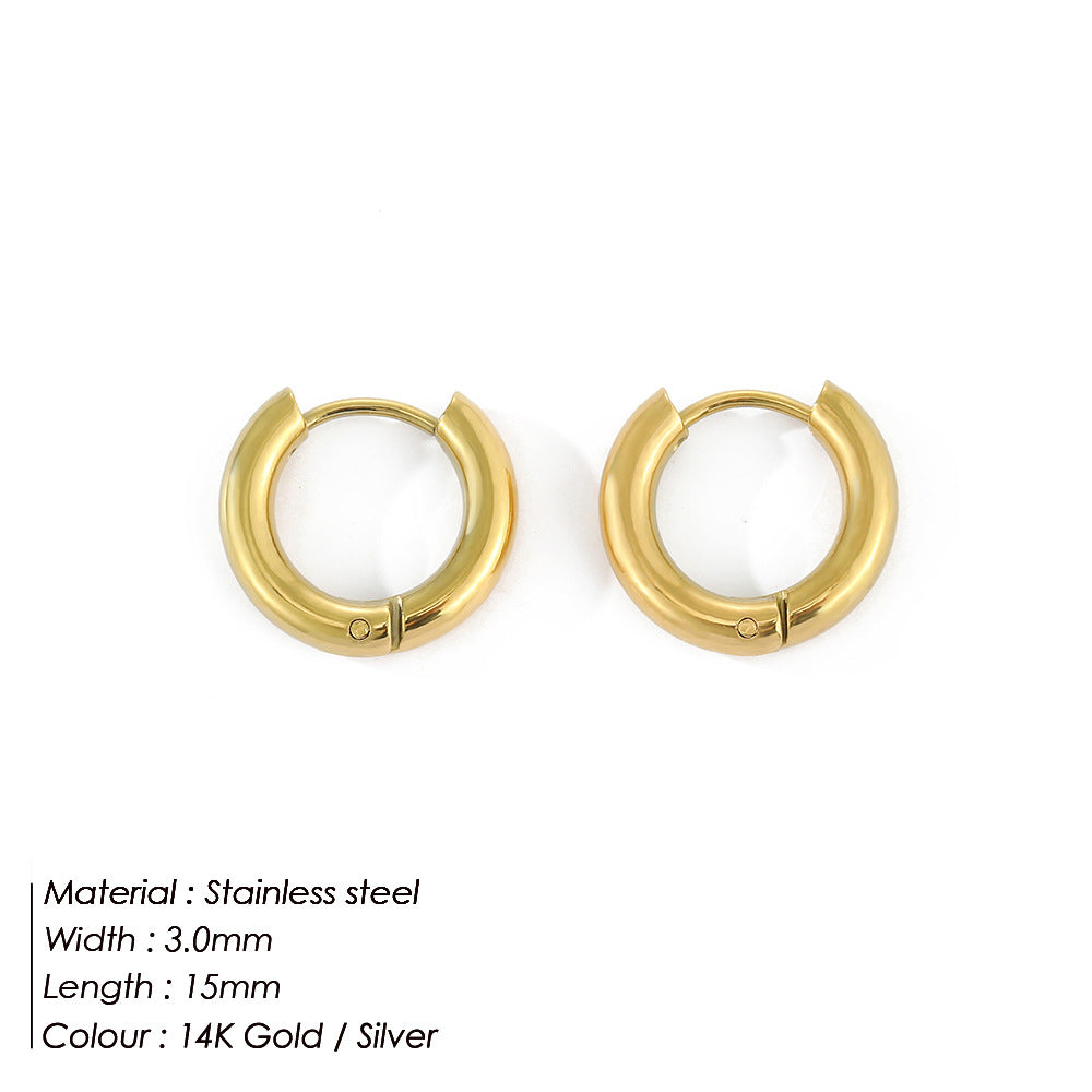 Stainless Steel Ear Gold Plated Jewelry Earrings