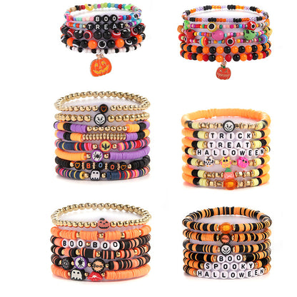 Halloween Suit Funny Pumpkin Ghost Festival Polymer Bracelets