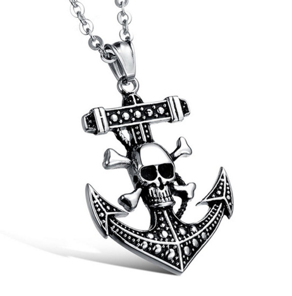 Men's Punk Alloy Casting Motorcycle Trendy Boys Necklaces