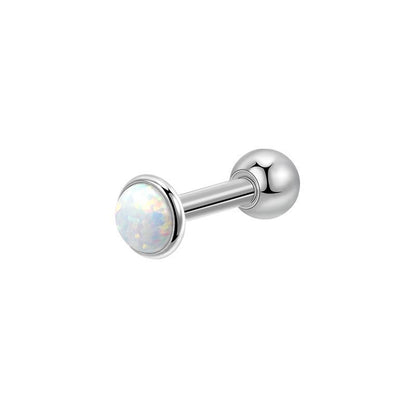 Opal Female Screw Tightening Buckle Simple Earrings