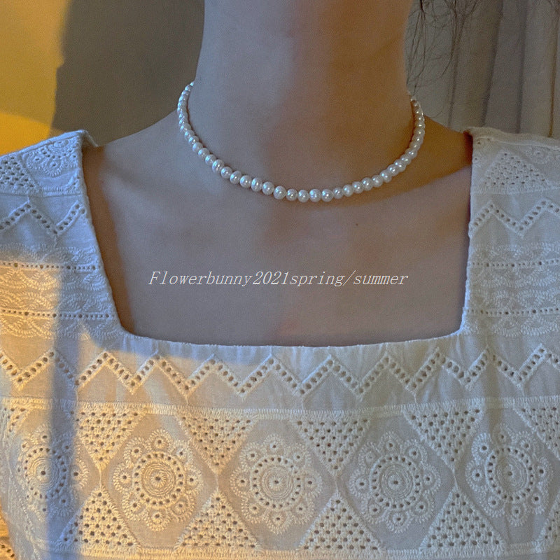 Quality Pearl Light Luxury French Retro Simple Clavicle Necklaces