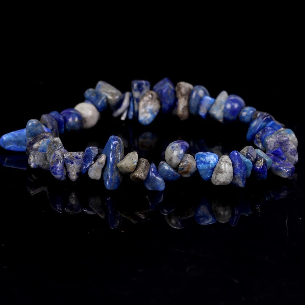 Natural Gravel Amethyst Elastic String Stretchable Bracelets
