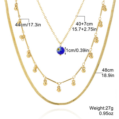 Jewelry Suit Five-pointed Star Twin Zircon Necklaces