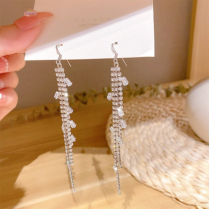 Women's Exaggerated Temperamental Long Fringe High Sense Earrings