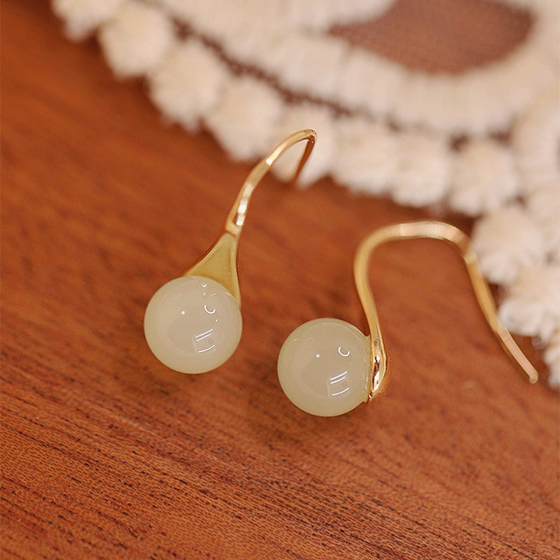 Women's Bead Ear Hook Ancient Style Graceful Earrings