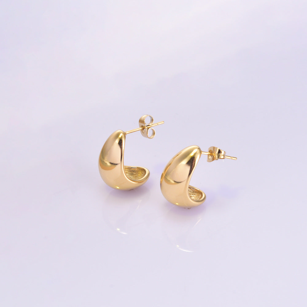 Women's Titanium Steel Ear Retro Simple Fashion Earrings