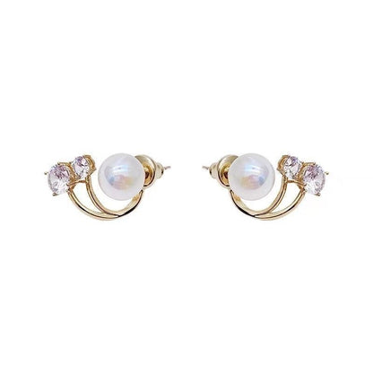 Women's Hot Mermaid Pearl Rhinestone Trendy Earrings