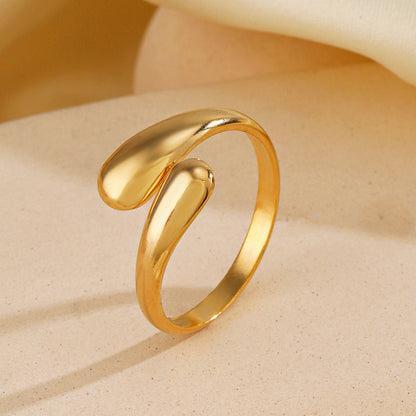 Simple Style Geometric Open Female Niche Design Rings