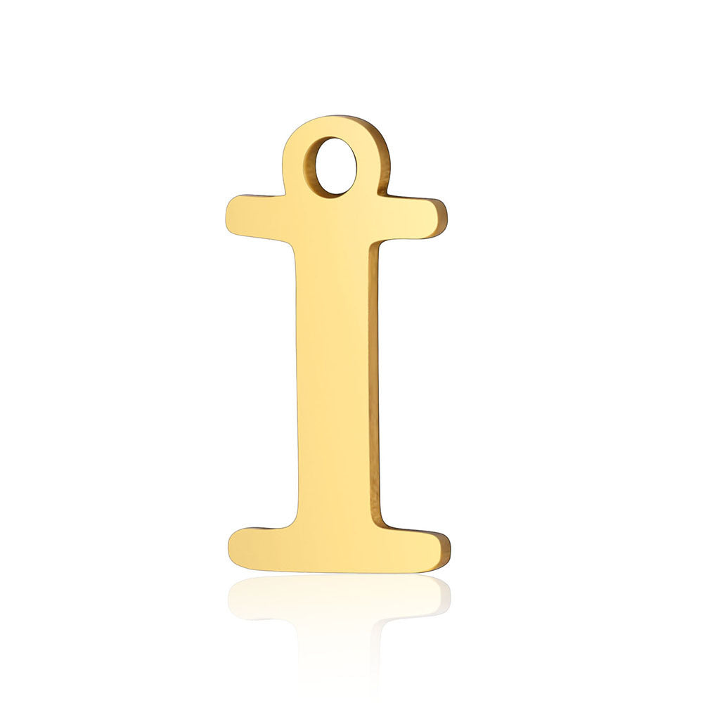 Titanium Steel Letter Gold Capital English Pendants