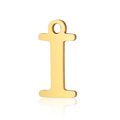 Titanium Steel Letter Gold Capital English Pendants