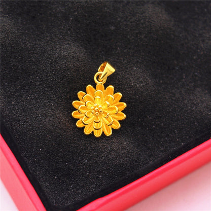 Gold Love Long Water Drop Clavicle Pendants