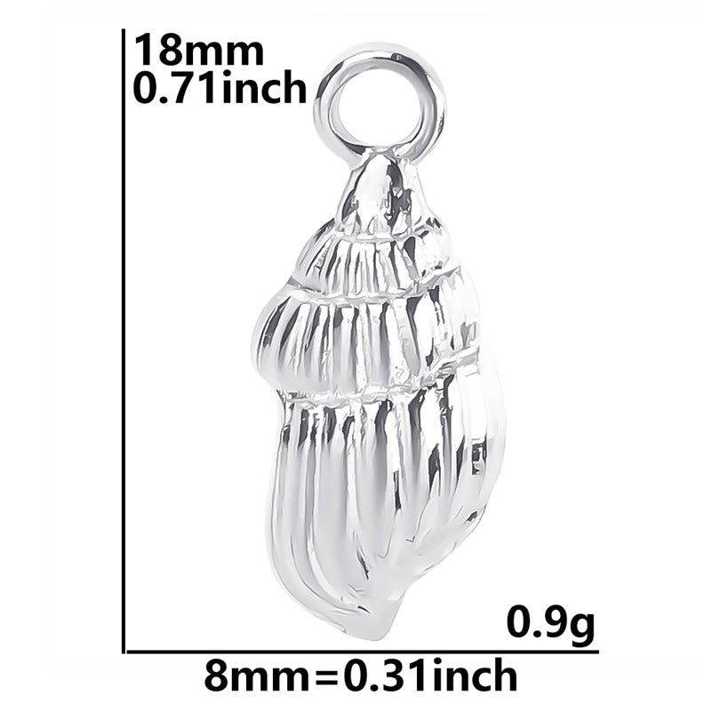 Steel Accessories Golden Conch Titanium Colorful Pendants