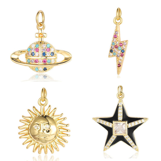Copper Zircon Ornament Accessories Wind Sun Pendants