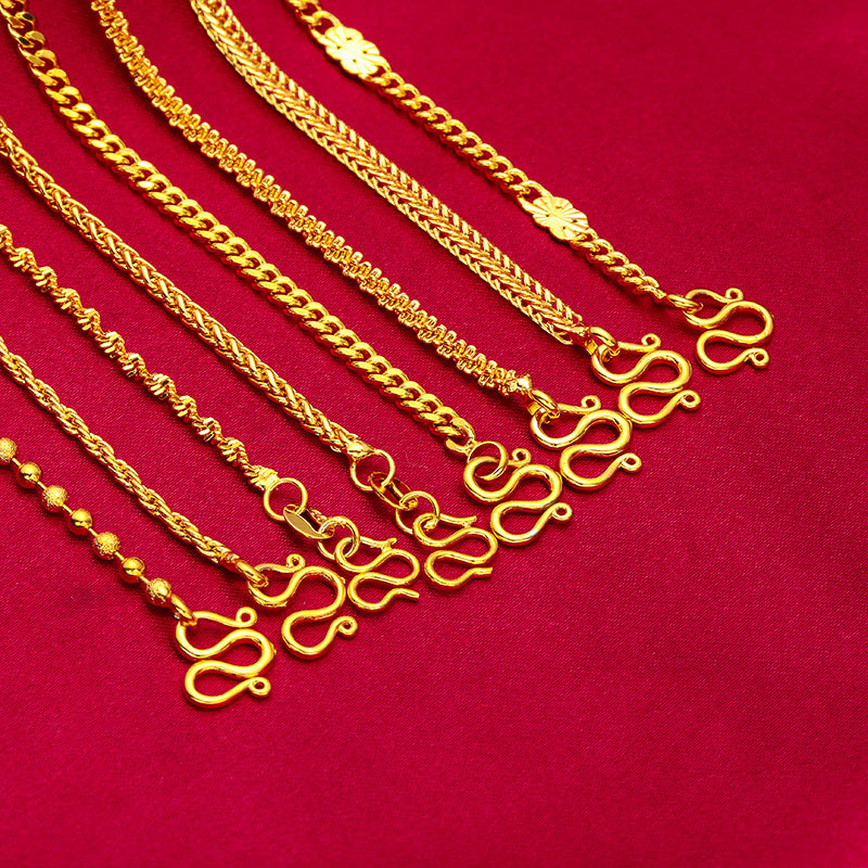 Women's Vietnam Placer Gold Lengthened For Fashion Necklaces