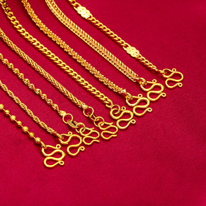 Women's Vietnam Placer Gold Lengthened For Fashion Necklaces