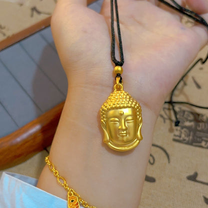 Women's & Men's Fashion Chinese Style Gold Shop Buddha Head Pendants