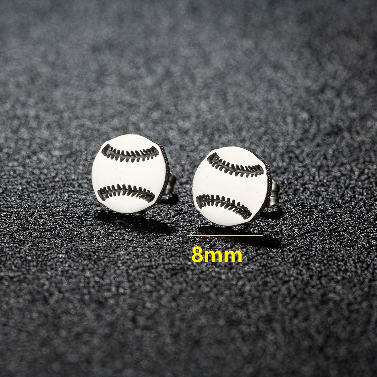 Stainless Steel Football Baseball Rugby Fashion Earrings