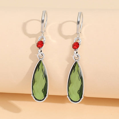 Mobile Castle Anime Peripheral Temperament Emerald Earrings