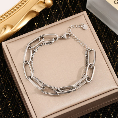 Chain Female Titanium Steel Gold Plating Fashion Temperament Bracelets