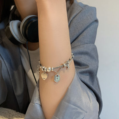 Luxury Personality Ancient Gold U-shaped Horseshoe Female Bracelets