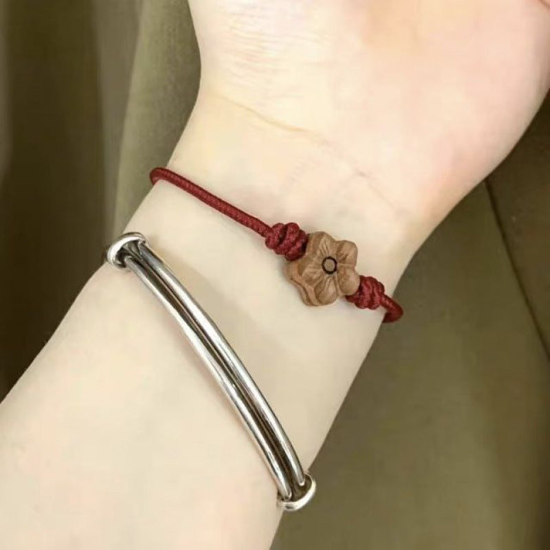 Women's Sweet Cute Good Luck Safe Red Bracelets