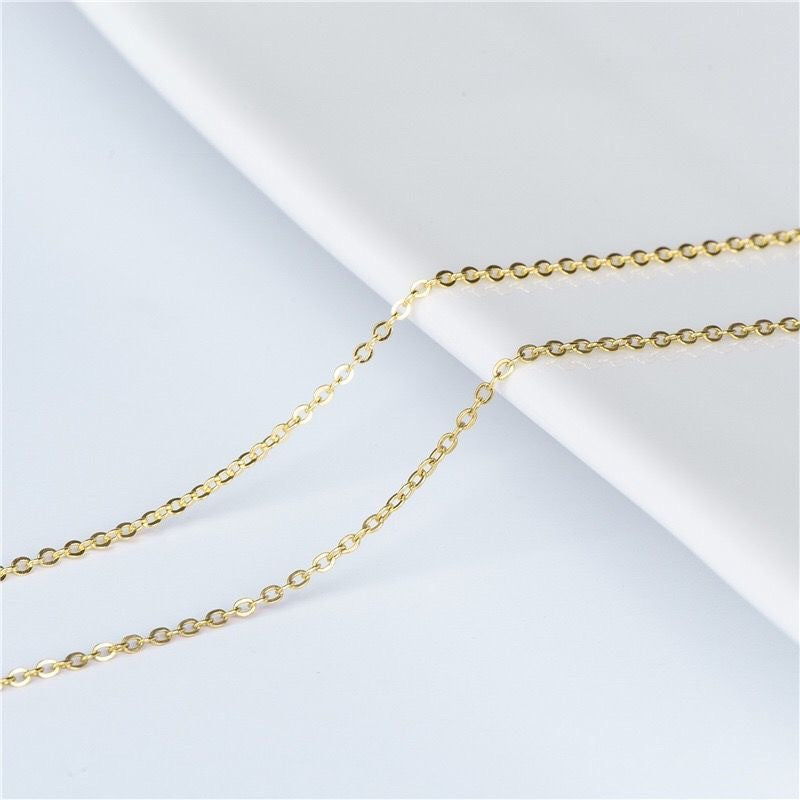 Sier O-shaped Chain Box Clavicle Ornament Necklaces