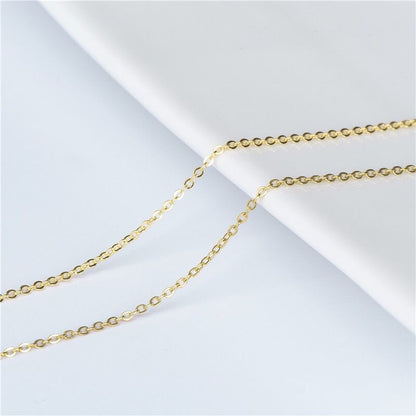 Sier O-shaped Chain Box Clavicle Ornament Necklaces