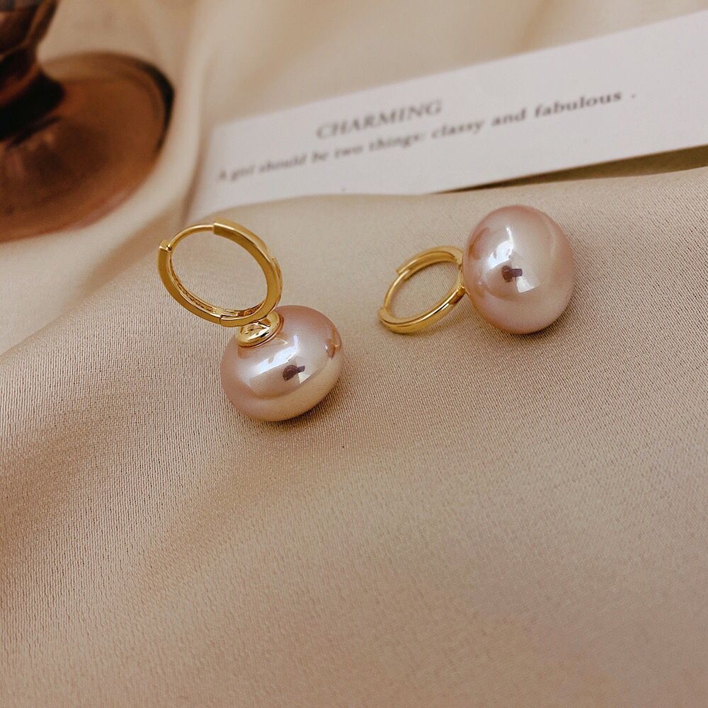 Fashion Imitation Pearl Ear Clip Temperament Earrings