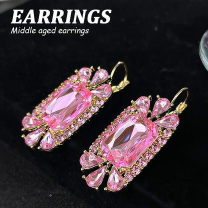 Design Elegant Flower Light Luxury High Earrings