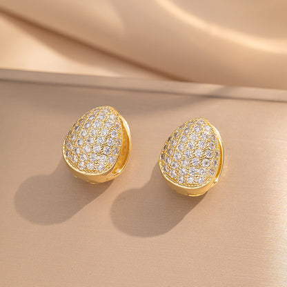 Fashionable Clover Zircon Flower Love Bear Ear Earrings