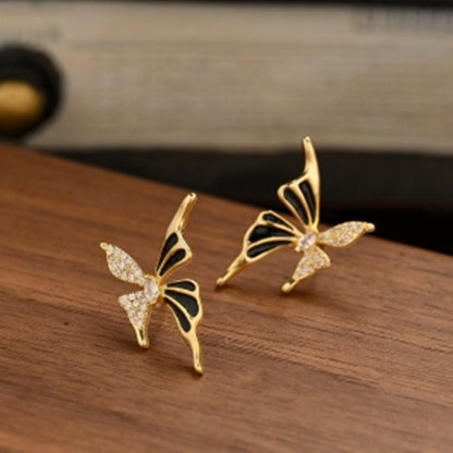 Women's Korean Style Small Exquisite Butterfly Light Earrings