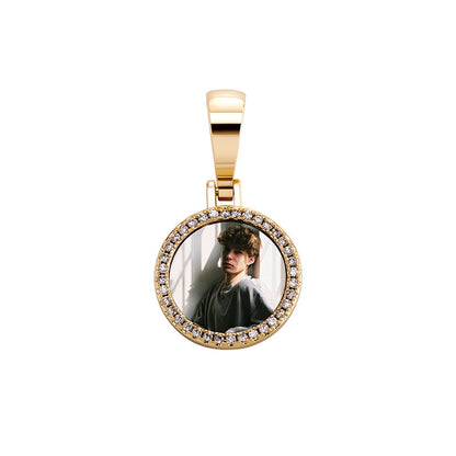 Memory Square Frame Solid Color Hip Hop Pendants