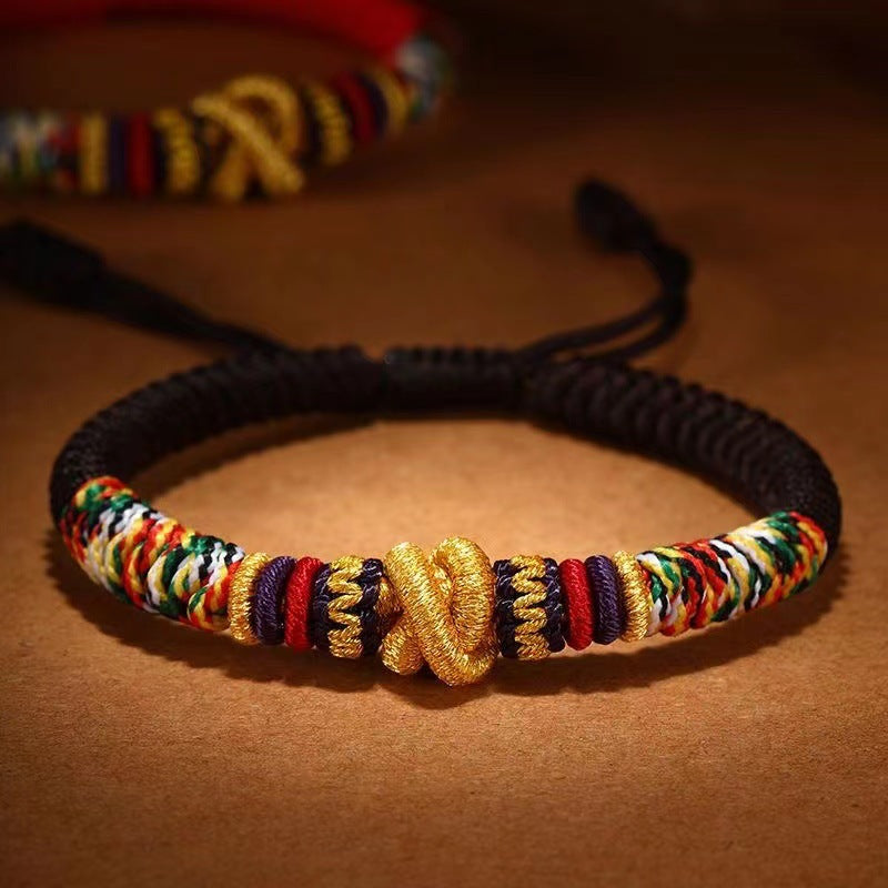 Men's Braided Red Rope Dragon Life Career Success Bracelets