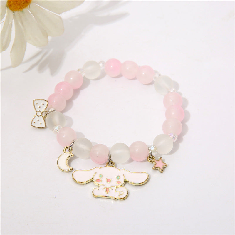 Women's Crystal String Beads Cartoon Star Moon Bracelets