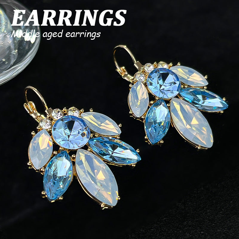 Design Elegant Flower Light Luxury High Earrings