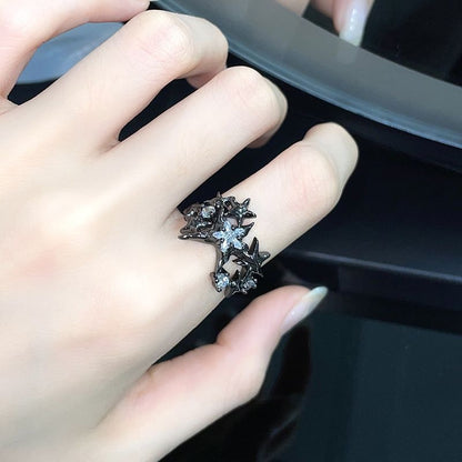 Women's Asterism Dark Personalized Minority Design Sense Dopamine Rings