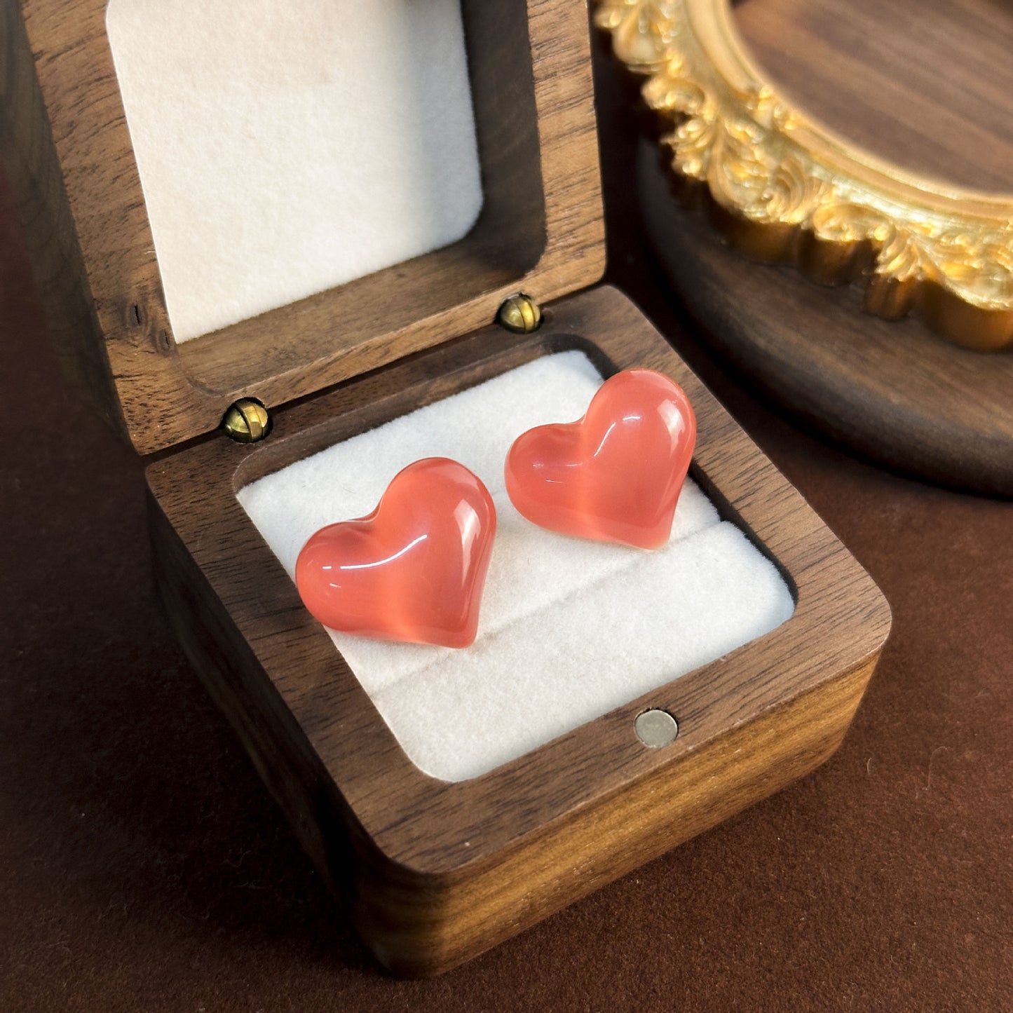 Classic Style Love Heart Ear High Sense Summer Sweet Earrings