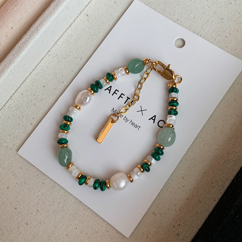 Green Aventurine Dopamine Freshwater Pearl Summer Necklaces