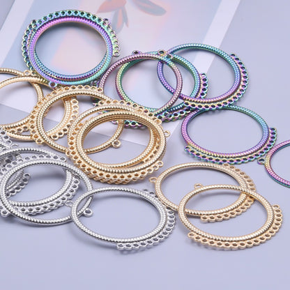 Stainless Steel Round Connector Ornament Accessories Light Necklaces