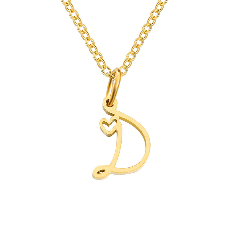 Letter Female Personalized Minority Clavicle Chain Pendants