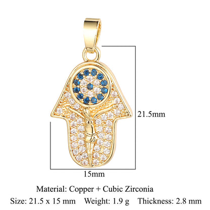 Universe Star Copper Zircon Perfume Bottle Pendants