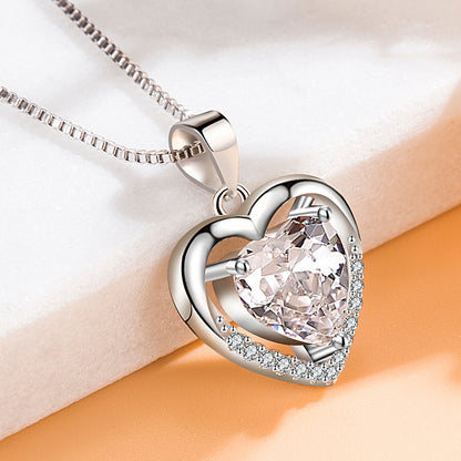 Heart-shaped Simple Elegant Heart Of Eternity Pendants