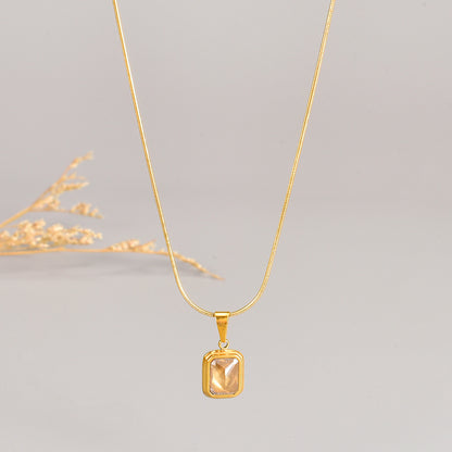 Gold Plated Hip Hop Couple Clavicle Chain Necklaces