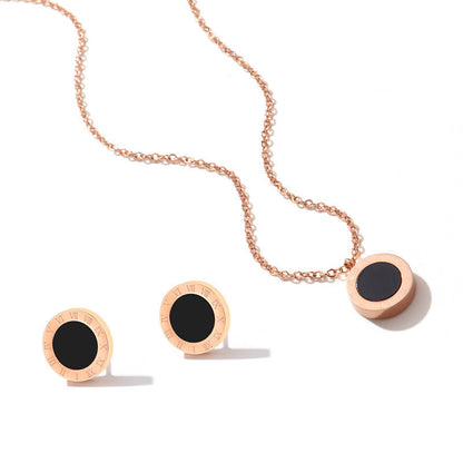 Women's Rose Gold Titanium Steel High-grade French Fashion Simple Necklaces