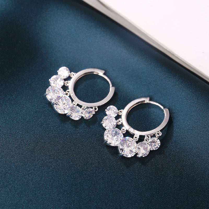 Women's Emerald Ear Clip Simple Niche Design Earrings