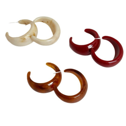 Women's Ear Clip French Retro Resin Eardrop Earrings